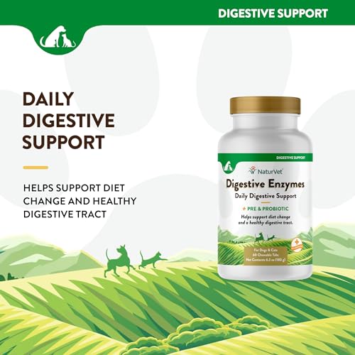 Image of NaturVet Digestive Enzymes with Pre & Probiotic for Dogs & Cats - 60 Count
