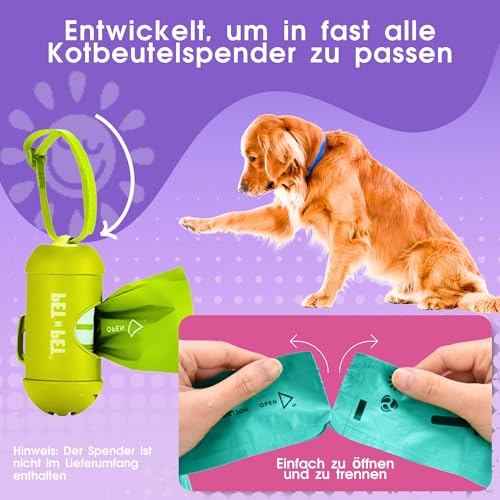 Hundekotbeutel Mit Duft, 720 Zählungen, Hundekotbeutel Für Alle Rassen - USDA Zertifiziert 41% Biobasiert Kotbeutel Für Hunde, Auslaufsicher Kackbeutel Für Hunde, Stark Hunde Kotbeutel Rollen