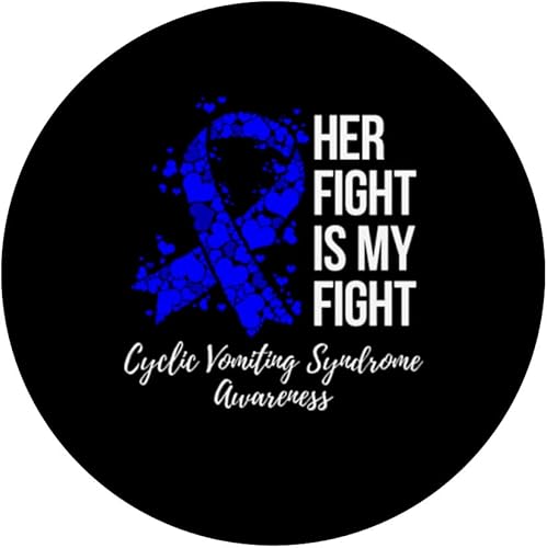 Miniatura 3 de Su lucha es mi lucha Síndrome de vómito cíclico Conciencia de CVS PopSockets PopGrip intercambiable