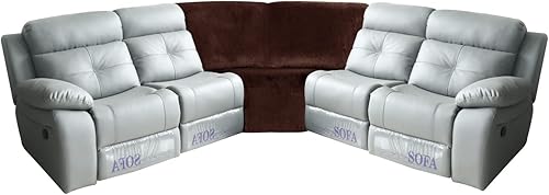 LiveGo Funda seccional de esquina, pieza de esquina, funda reversible en forma de L, funda seccional elástica de terciopelo, protector de sofá