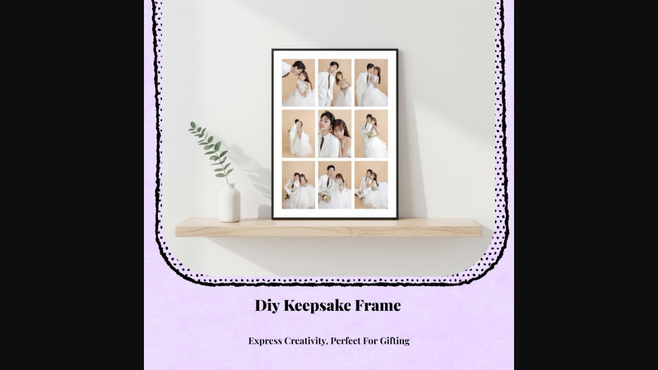 ZOOMELLA Aluminum picture frame, 9-panel arrangement, modern desktop display, gift for partners Black 40x50cm|Sofas, Loveseats & Chaises|Home & Garden