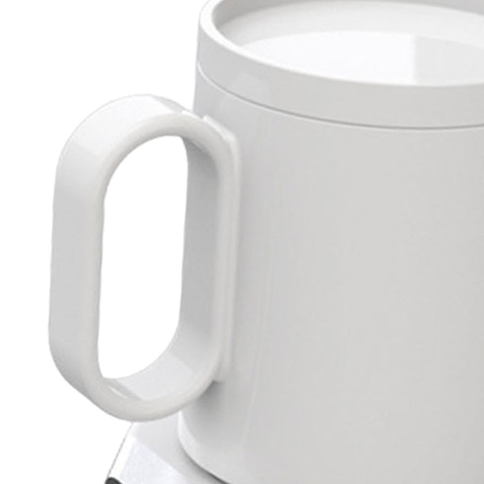 Chauffe-Tasse Électrique Mug Plateau Chauffe-Boisson Intelligent sans Fil avec Couvercle en Céramique Maintien Chaleur Adapté Famille Bureau Utilisati, Blanc
