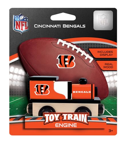 Image of Masterpieces Kids Train Engine - Cincinnati Bengals Wooden Toy, Sports Fan Collectible