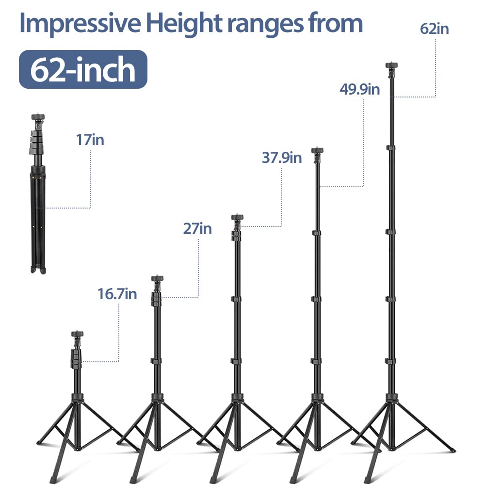 Aureday 12'' Selfie Ring Light with Tripod Stand and Phone Holder, LED Lighting with Phone Stand for Video Recording, Compatible with Cell Phone, Cameras and webcams