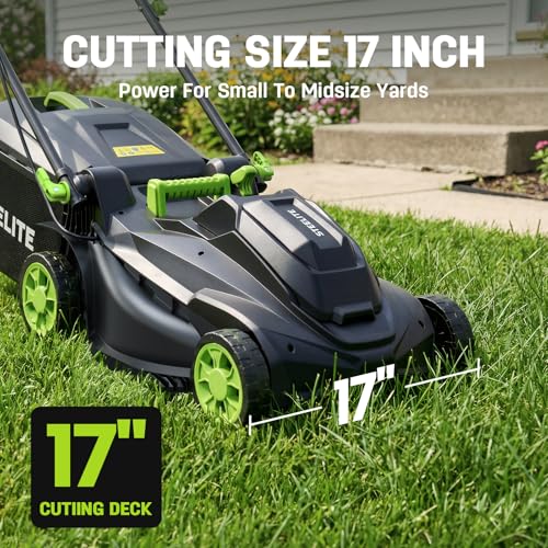 STEELITE 40V 17-Inch Cordless Lawn Mower & 500 CFM Leaf Blower Combo Kit, Equipped with 2 Pack 4.0Ah Batteries and Dual Chargers - Image 4