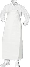 Eurosell Tablier de boucher en caoutchouc PVC Blanc 110 cm
