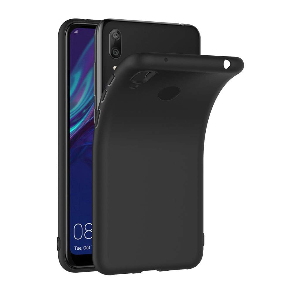 Cophone® Huawei Y7 2019 protective case, carbon fiber, black, non-slip