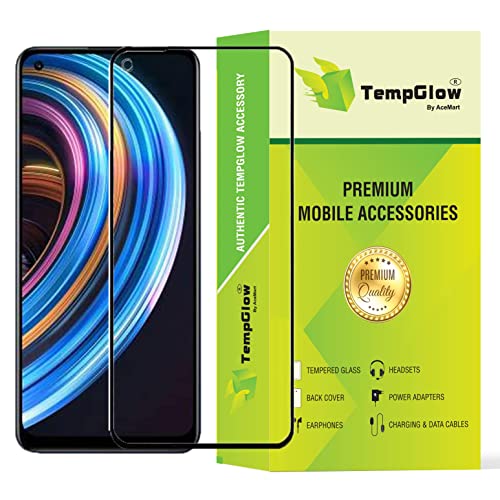 Image of Screen Protector for Realme 8s 5G | 8 5G (Black) Tempered Glass Edge-to-Edge 6D Screen Guard With Installation Kit