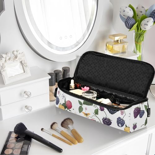Bolsa de viaje para herramientas de cabello para mujeres con almohadilla resistente al calor organizador portátil para planchas, rizadores, secador miniatura 7