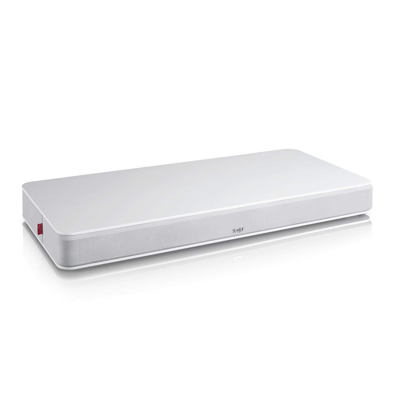 Teufel CINEDECK - Sounddeck Soundbar mit integriertem Subwoofer, 9 High-Performance-Töner, Dolby Audio, Dynamore, Bluetooth aptX, HDMI, für Musik, TV, Gaming Wiedergabe - Weiß