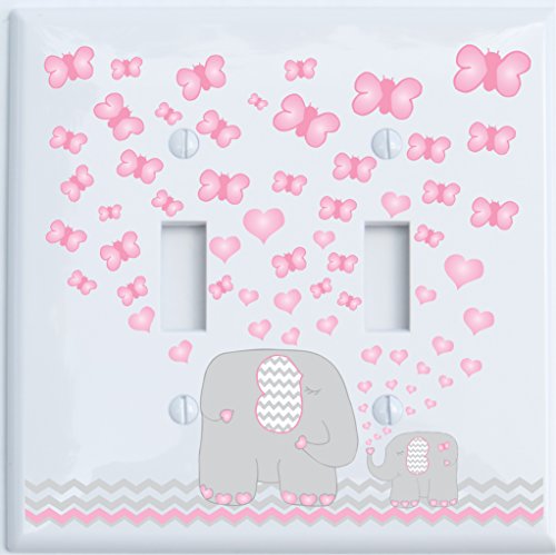 pink elephant nursery decor