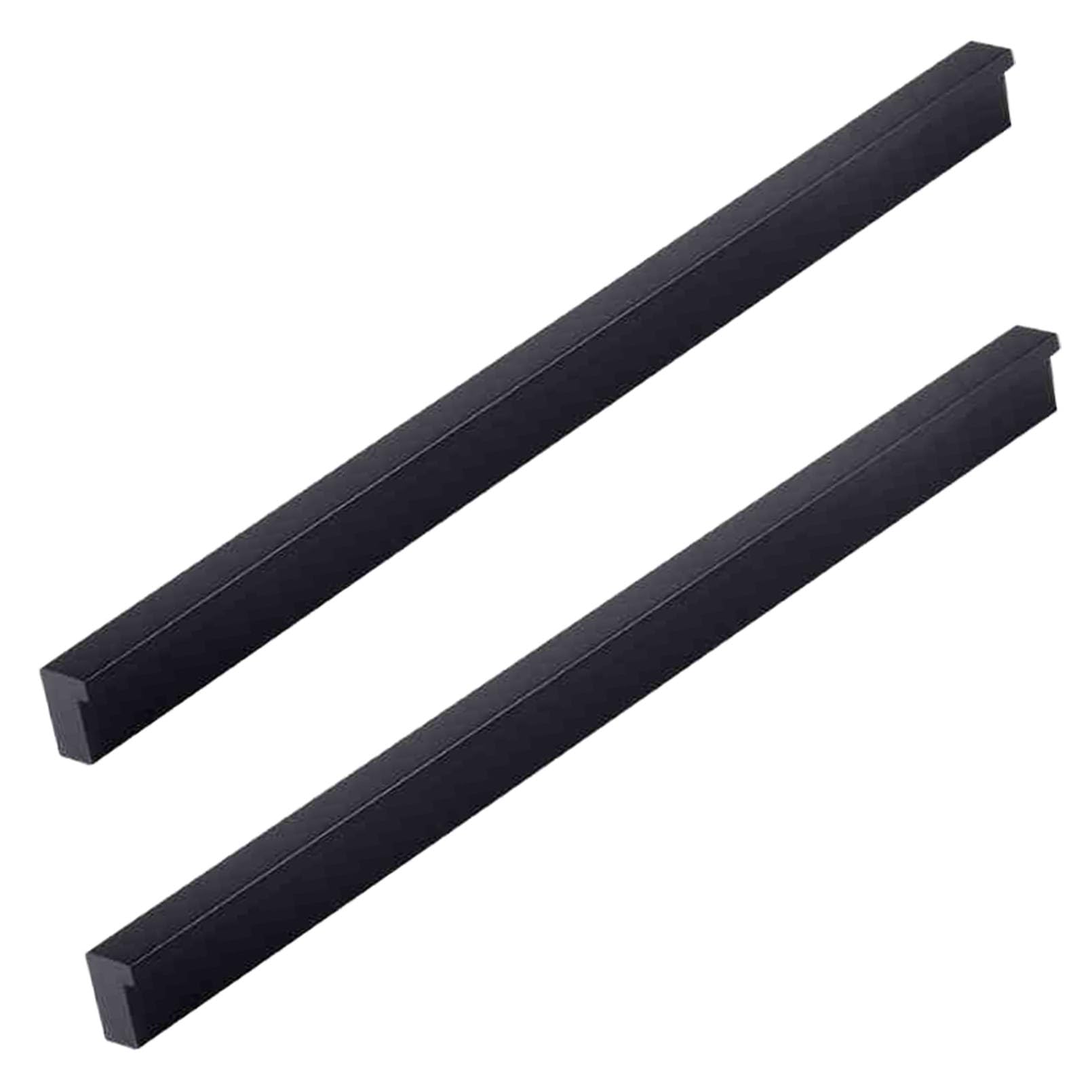 Tiradores de Armario de 2 Piezas Tiradores de Cocina de Aleación de Aluminio Manijas de Puertas de Armario de 7 Formas, Tirador de Cajón Negro (Length 800mm)