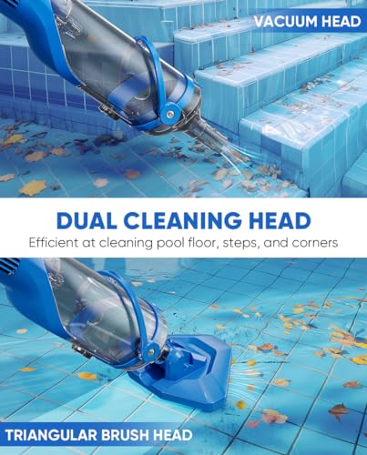 Teguy PCT403T Cordless Pool Vacuum With Telescopic Pole, 18.5 Gpm Powerful Suction, 1.5H Supercharge Technology, Handheld Rechargeable Pool Vacuum Cleaner For Above Ground/Inground Pools, Hot Tubs, Spas thumb #6