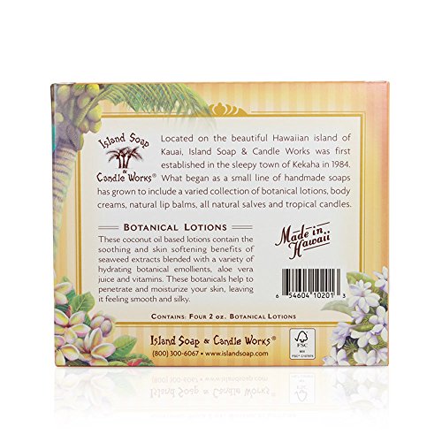 Island Soap And Candle Works Sampler Gift Set Scented Body Lotion For Men And Women - Paraben Free Body Moisturizer - Hydrating Hawaiian Skincare - Decorative Lotion Gift Box - 4 X 2 Ounce #TOP1