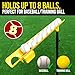 Baseball Soft Toss Machine with Rebound Net,Electric Motor Soft Toss Training System Hold Up 8 Balls,Height and Speed Adjustable Baseball Pitching Machine For Coaches,Professional | Included Carrybag