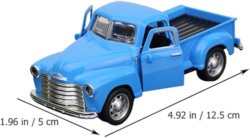 Miniatura 5 de Toyvian Modelo de autos clásicos de metal fundido a presión, figura de camioneta antigua, de aleación, vintage, coleccionable, juguete, mini