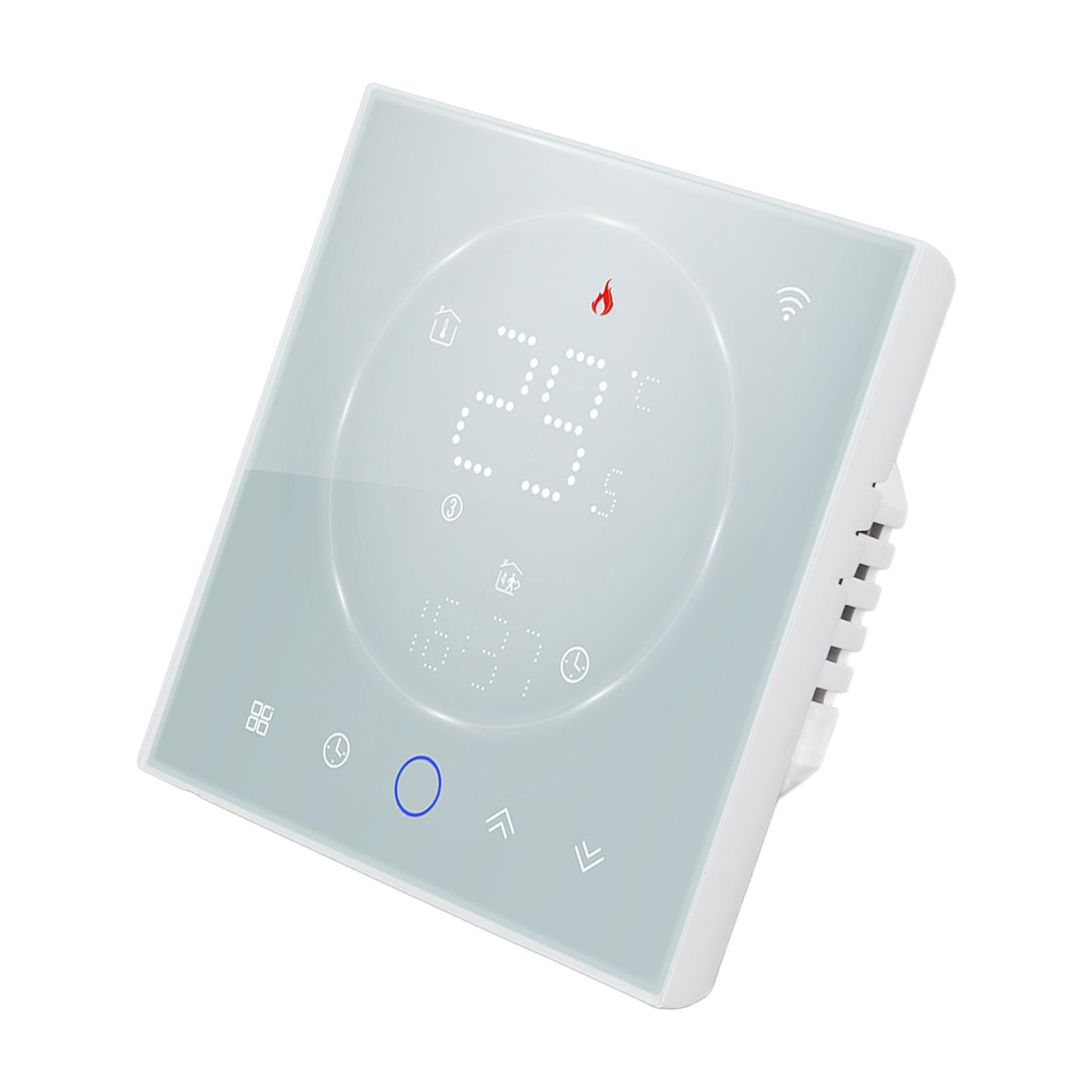 Wakects Termostato Programmabile per Casa Intelligente, Termostato WiFi Intelligente AC95 a 240V Touch Screen LED da 41 a 95F Controllo Vocale 16A per Riscaldamento Elettrico Casa Ufficio