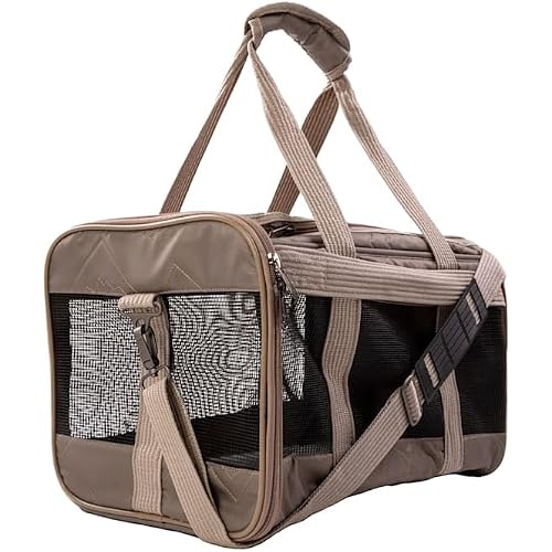 Sherpa, Deluxe Fungi Airline Approved Soft Sided Dog and Cat Carrier 19 Inch L X 11.8 Inch W X 11.5 Inch H