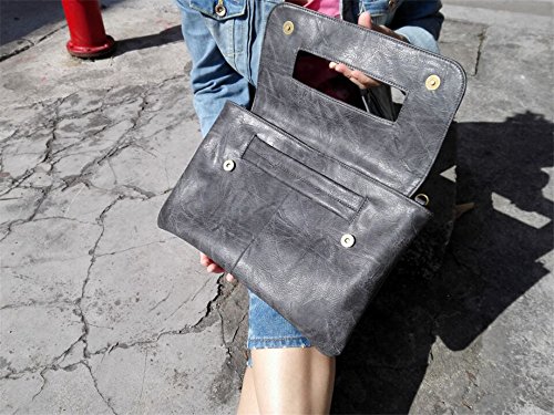 Women Handbags PU Leather Female Clutch Handbag Messenger Bag Large Solid High Capacity4