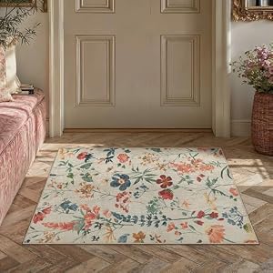 PureCozy Outdoor Paito Rug 2x3 Easy Jute Neutral Area Rug Washable Door Mat