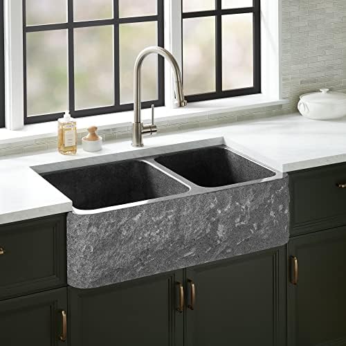 Signature Hardware 484611 Finbrook 36" Rectangular Granite Farmhouse Bathroom Sink