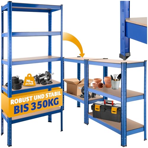tectake® Lagerregal, Schwerlastregal, Metallregal zu Werkbank Arbeitstisch umbaubar, Möbel für Werkstatteinrichtung, als Regal Keller, Abstellraum Ordnungssystem - Belastbarkeit 350 kg tectake® Lagerregal, Schwerlastregal, Metallregal zu Werkbank Arbeitstisch umbaubar, Möbel für Werkstatteinrichtung, als Regal Keller, Abstellraum Ordnungssystem - Belastbarkeit 350 kg