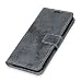 Produktbild jbTec Handy Hülle Case Vintage - Handyhülle Schutzhülle Phone Cover Tasche Handytasche Zubehör Smartphone Flip, Farbe:Grau, passend für:Motorola Moto G7 / Plus