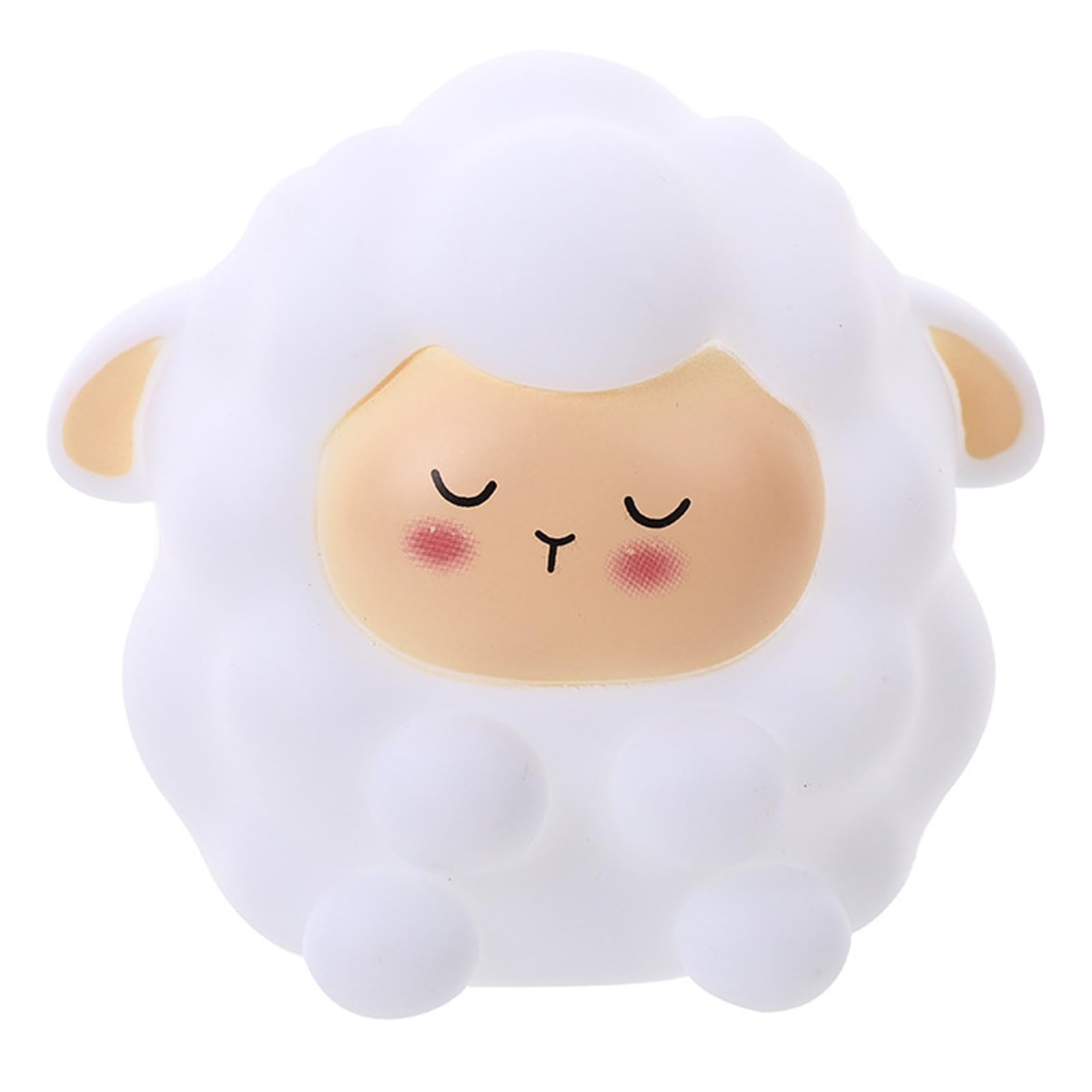 Kaeltsyn PVC Dimmable Night Light Cartoon Sheep Lamp Novelty Bedside Desk Lamp Decoration Boys Girls Touch Control Light to Carry