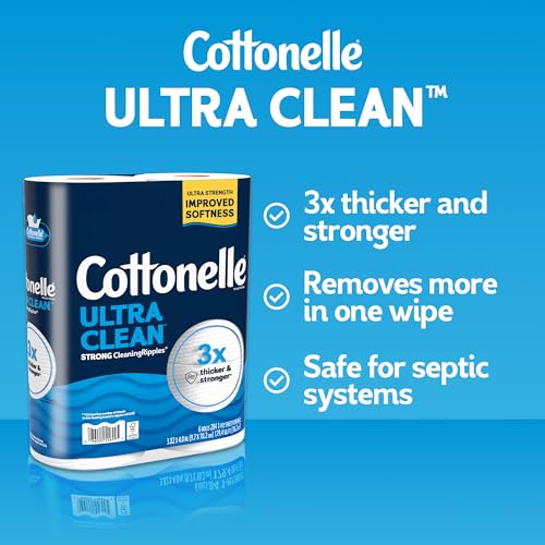 Image of Cottonelle Ultra Clean Toilet Paper, 4 Mega Rolls = 16 Regular Rolls, Packaging May Vary