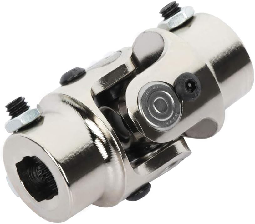 OCPTY 3/4" DD X 3/4" DD Steering Universal Joints Black Single U-Joint Shaft Working Angle 35 Degree 83mm