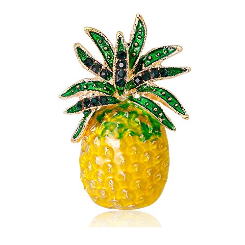Image of AOCHEE Fruit Brooch Pineapple Brooches for Women Crystal Brooches Fruit