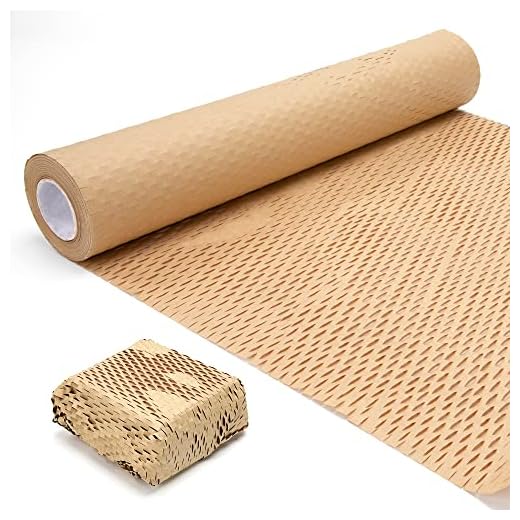 Papel de Embalaje Marrón Papel de Nido de Abeja Papel de Envoltura de Nido de Abeja para Mudanzas Embalajes y Envíos 39cm*20m