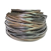70m Farbverlauf, flach, Synthetisches Rattan, Kunststoff, Korbgeflecht, Reparaturmaterial für Möbel, Garten, Stühle, Tisch, Aufbewahrungskorb, DIY und Reparatur, Kaffeefarben
