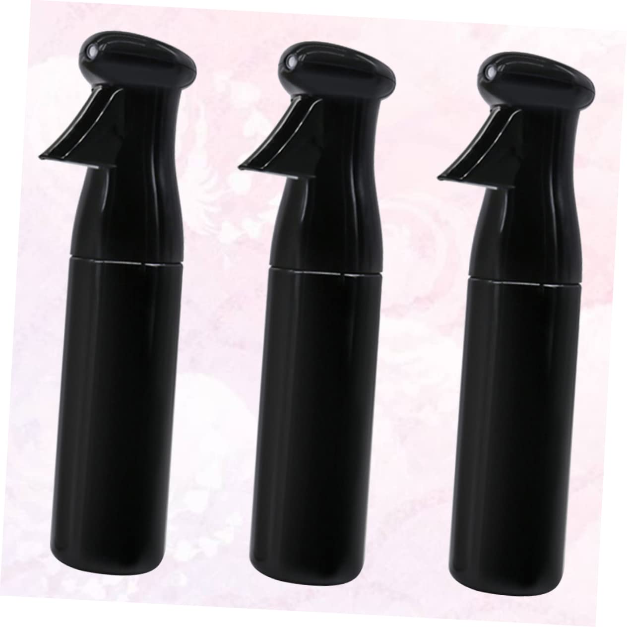 PLAFOPE 3 Botellas Pulverizadoras de Agua de 3 Piezas, Abs Negro, para Salón y Oficina, Solución de Almacenamiento Duradera