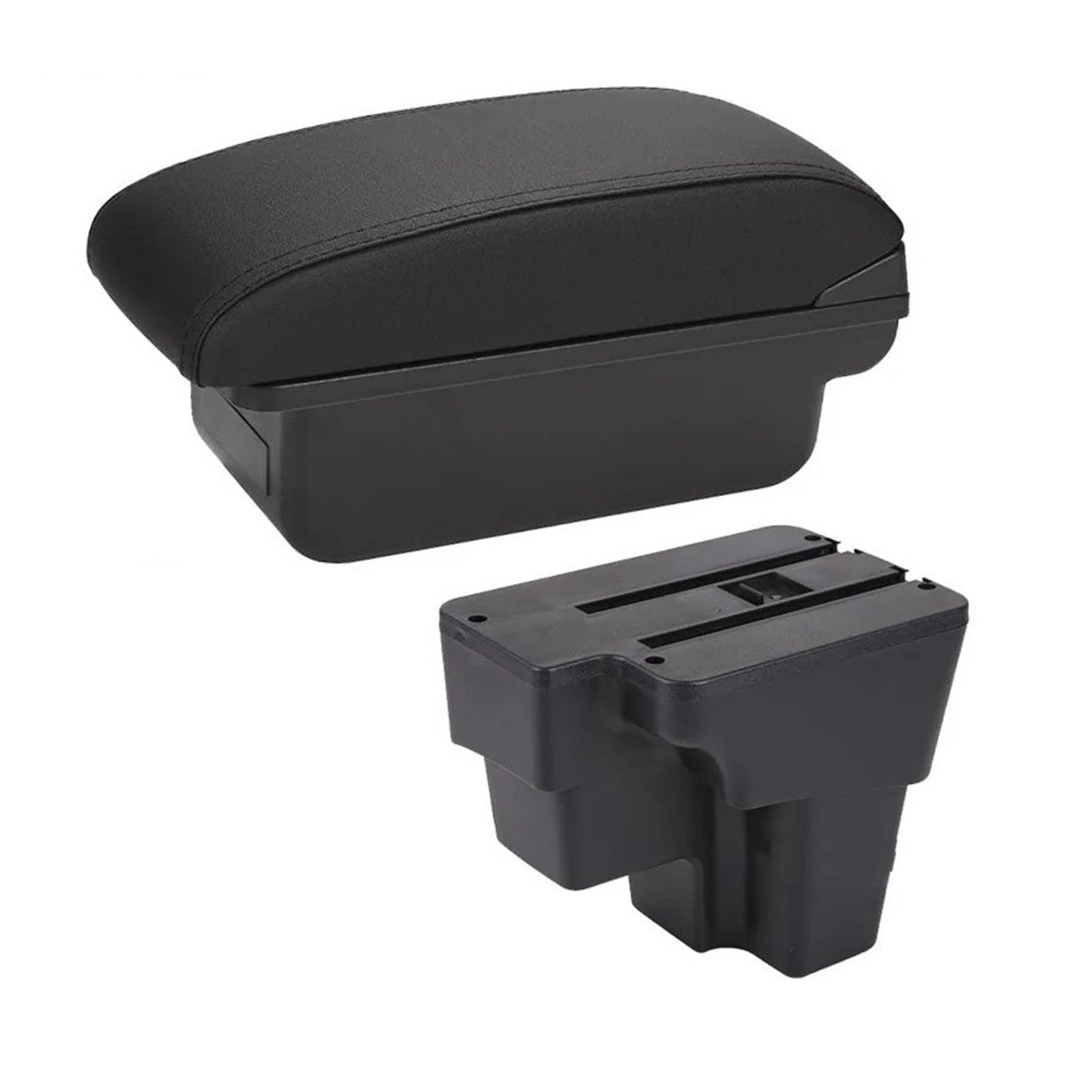 PRFGSGVBV Armrest Storage Box For KIA For STONIC For RIO For Lx For Cerato Car Armrest Box Retrofit Part Storage Accessorie For South For America Centre Console Pad(B3 Black white 3USB)