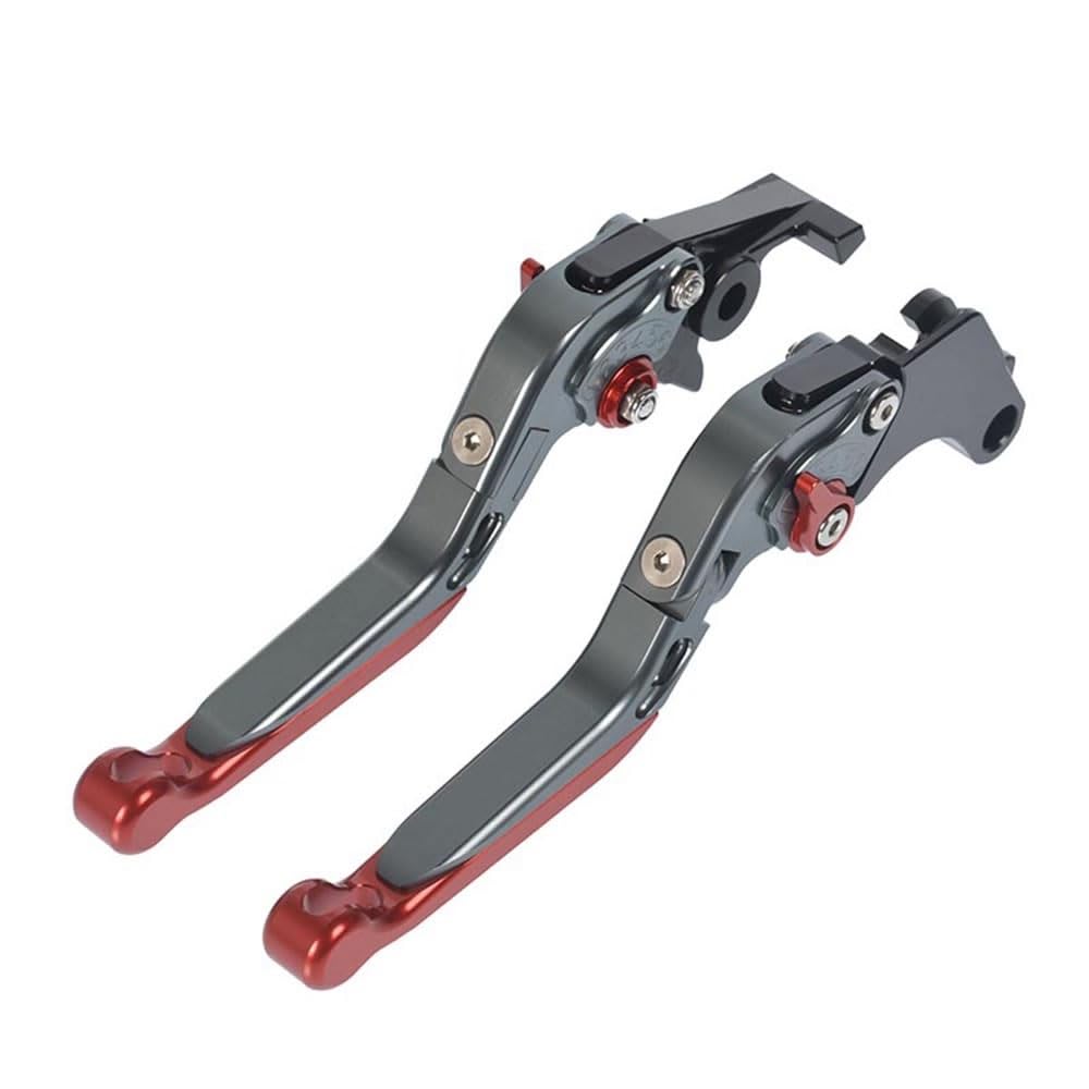 Ningruibhd Gray Red Brake Levers Clutch Lever For Cbr1000rr For Fireblade Brake Clutch Levers Motorcycle Cnc Folding Extendable Brake(Gray Red)
