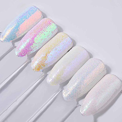 Prochive Neon Spiegelnde Nagel Glitter Glitzer Puder Einhorn Nail Puder, Spiegel Effekt Regenbogen Kristall Opal… – Bild 3