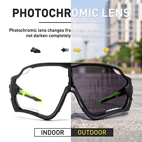 KAPVOE Lunette de Cyclisme Photochromique Homme Femme Tr90 Cadre Lunette Vélo VTT Anti-UV400 Lunette de Soleil Pour Vélo Pêche Course Ski Conduite Pêche - Image 4