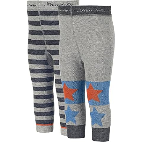 Sterntaler Baby - Jungen Leggins Dp Ringel+sterne Leggings, Hellgrau Mel., 98/104 Cover
