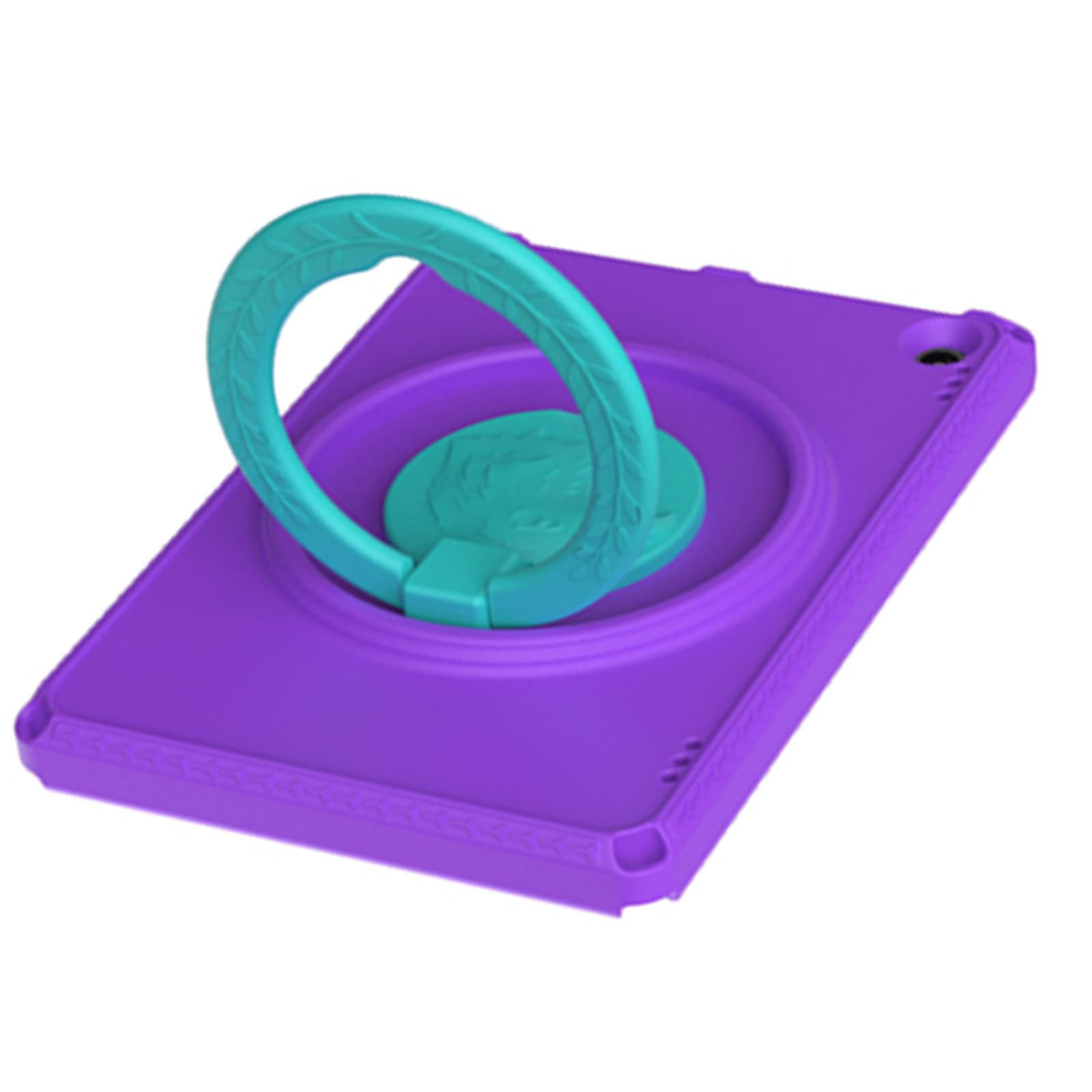 Cosiki Custodia Tablet per Bambini per HD 10 2023 2021, Copertura Rigida con Supporto in EVA con Cavalletto e Maniglia Ruotabili, Protezione Schermo Integrata (viola chiaro)