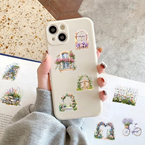 Image of 50PCS Garden Stickers Aesthetic PET Sticker Garden Flower wall Decal Waterproof Decorative Decals for Scrapbook DIY Crafts Album Bullet Journal Planner Water Bottles Laptop Phone (Garden Sticker)
