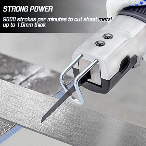Sdrtop Air Reciprocating Saw Pneumatic Body Saws Tool With 6Pc 24T & 32T Blades Heavy Duty Hacksaw Cutter For Metal Sheet Cutting thumb #2