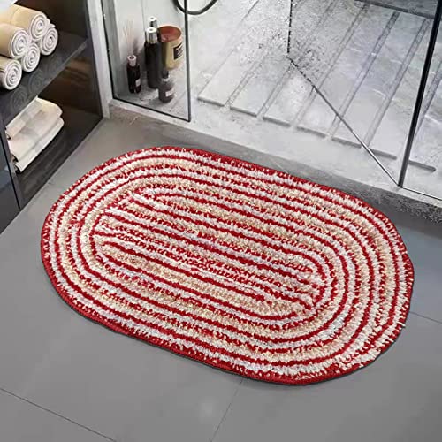Image of Door Mats for Home | Door Mats for Home Entrance | Door Mat for Bathroom| Soft & Super Absorbent Mats for Shower | Washable, Non-Slip & Quick-Drying Mats (Pack of 2) (Pink)