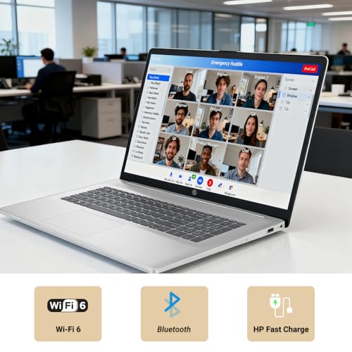 Image of HP 17.3 Business Laptop, Intel 10-Core i5 1334U (Beats i7-1255u), 17 inch FHD(1920 x 1080) 250Nits Display, Backlit Keyboard, Fingerprint Reader, Windows 11 Pro (20GB RAM | 512GB SSD)
