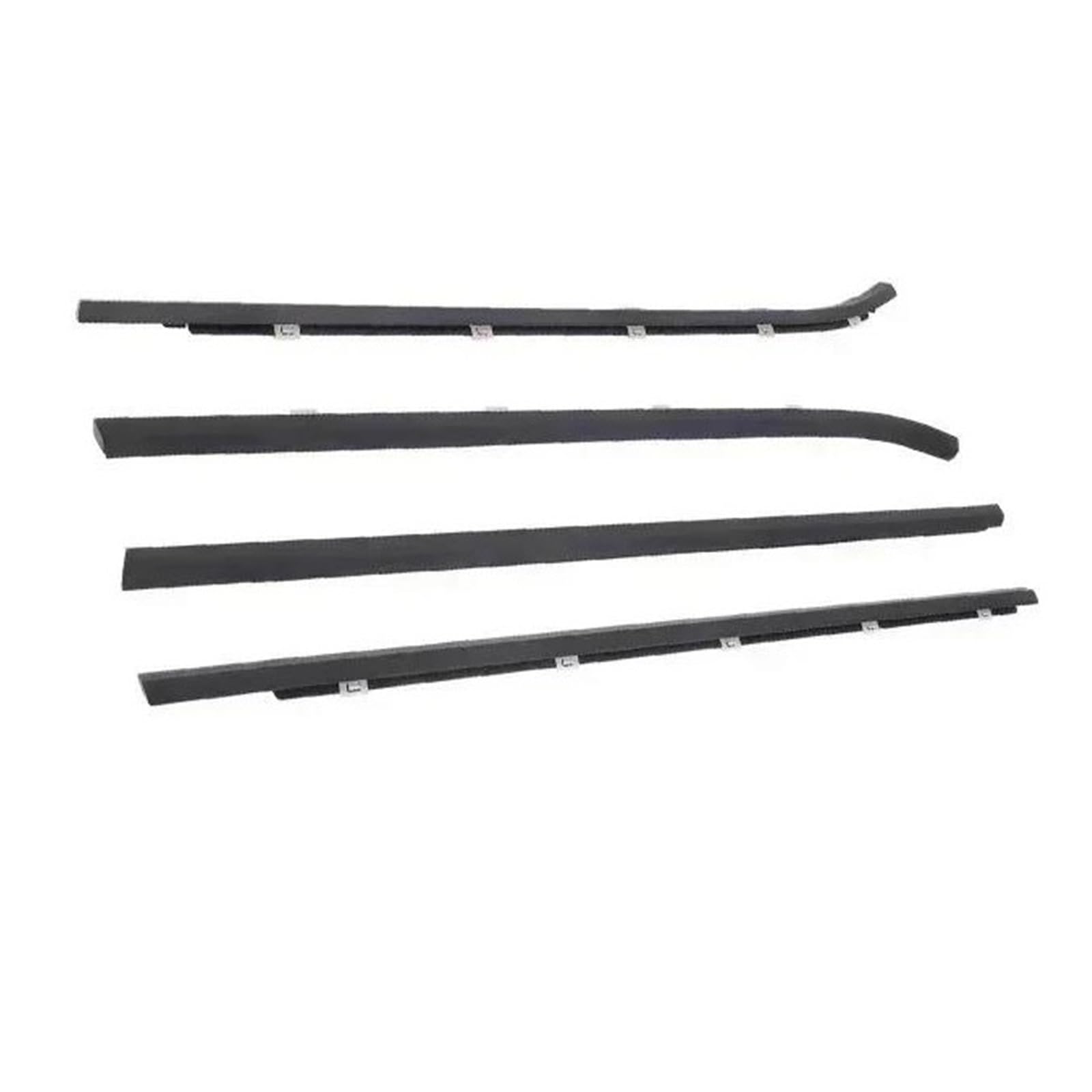 for Hyundai I30 2008-2011 822102L000 Protector Weatherstrip Sealing 4 Pieces Black Outside Window Glass Rubber Car Weather Stripping