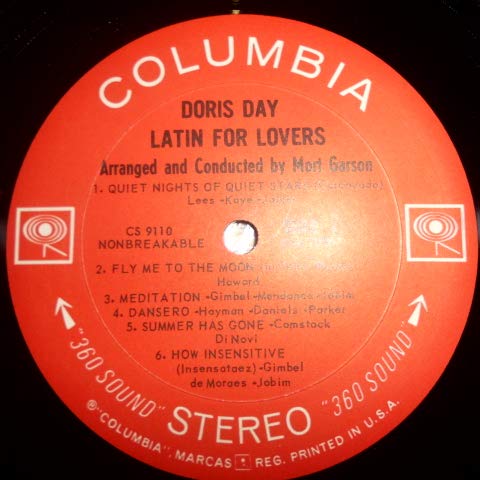 Doris Day ‎– Latin For Lovers Sello: Columbia ‎– CL 2310 Formato Mono País: US Fecha: 1965