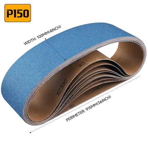 Image of 10-Piece Premium 4 x 36 Inch Zirconia Sanding Belts 150 Grit
