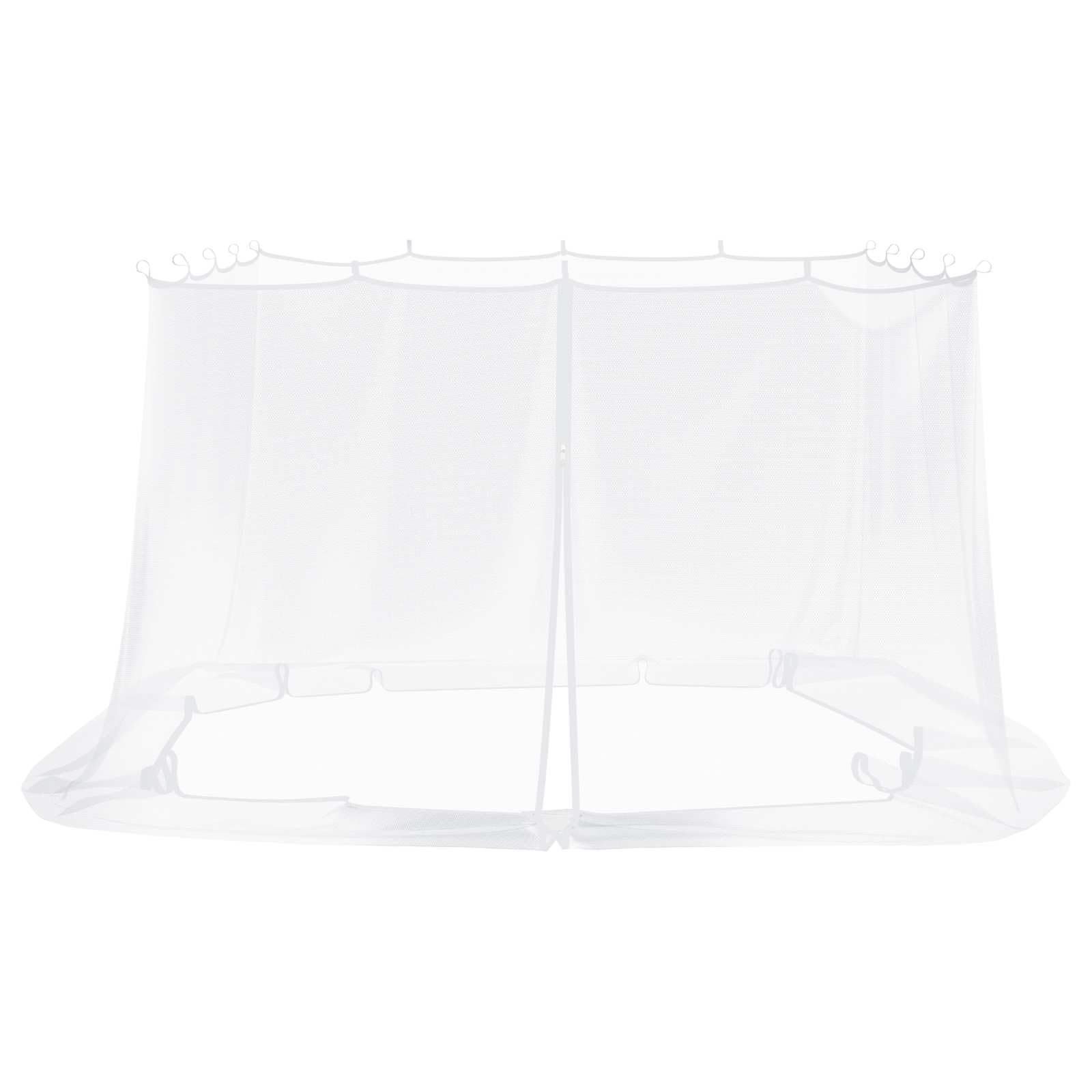 Moustiquaire pour tonnelle en polyester 220 maille blanche, 4 x 3 x 2 m, avec fermeture éclair et , pour terrasse, balcon, extérieur