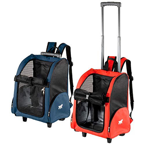 Ferplast Trolley, Mochila de Transporte Para Animais Pequenos, com Rodinhas Ferplast para Cães, Vari