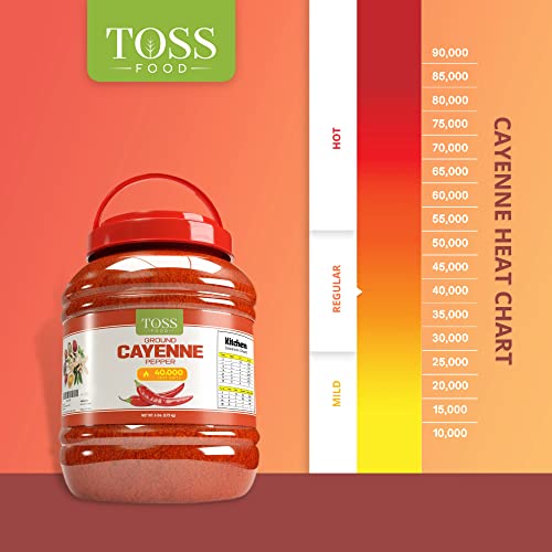 Cayenne Pepper Powder Bulk 40,000 Heat Units 6 LB, Ground Cayenne Powder Hot Pepper Powder - Red Cyan Pepper Powder Spice for Home and Commercial Cooking